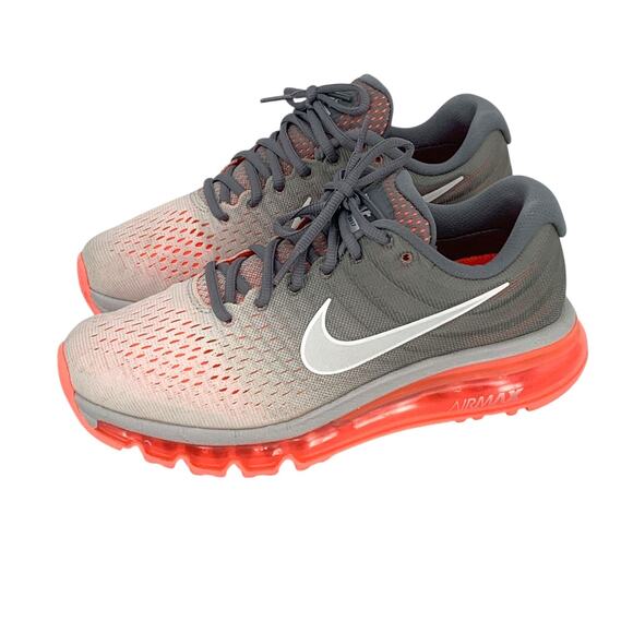 Nike Shoes - Nike Air Max Running Shoes Pure Platinum Hot Lava Gray/Pink Womens 7